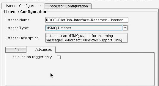 MSMQ Adapter Advanced Configuration Panel