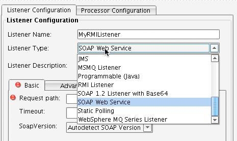 SOAP Web Service Adapter Configuration Panel