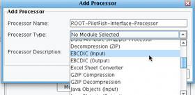 EBCDIC Conversions Add Processor Panel
