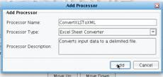 Excel Sheet Converter Processor Add Processor Panel