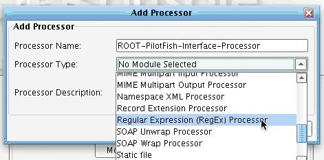 Regular Expression Processors Add Processor Panel