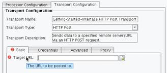 HTTP Post Transport Basic configuration tab