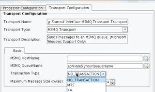 MSMQ Transport Transaction Type configuration item