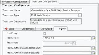 SOAP Web Service Proxy tab