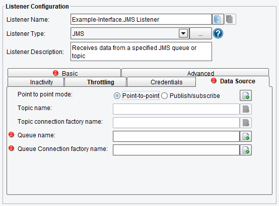 JMS Listener/Adapter Additional Resource Configuration Options