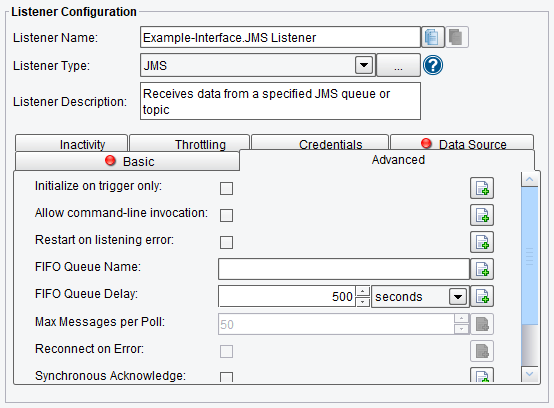  JMS Advanced Listener Configuration Options