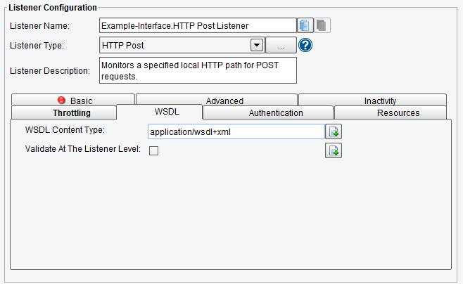 WSDL HTTP POST Listener Configuration Options in PilotFish Middleware